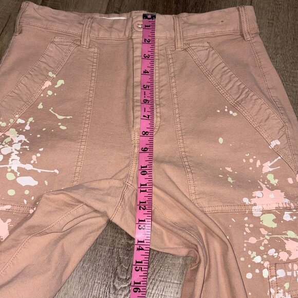 PILCRO Anthropologie Millie Low Slung Barrel Pants Size 28 Paint Splatter ~EUC - Picture 10 of 15